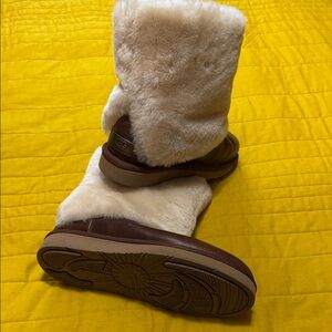 UGG Cream and Brown Winter Boots